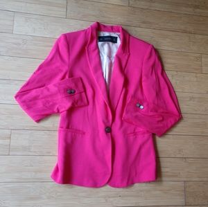 Pink Single-button Zara Blazer